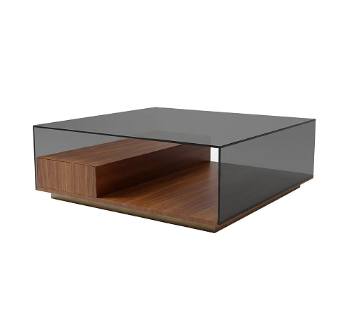 Peter Glass-Top Coffee Table