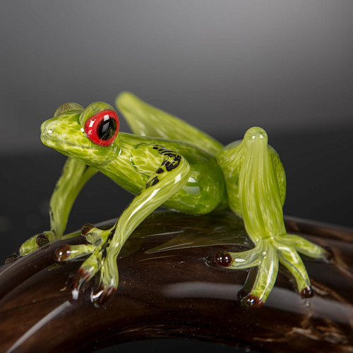 Glass Frog on Branch Figure