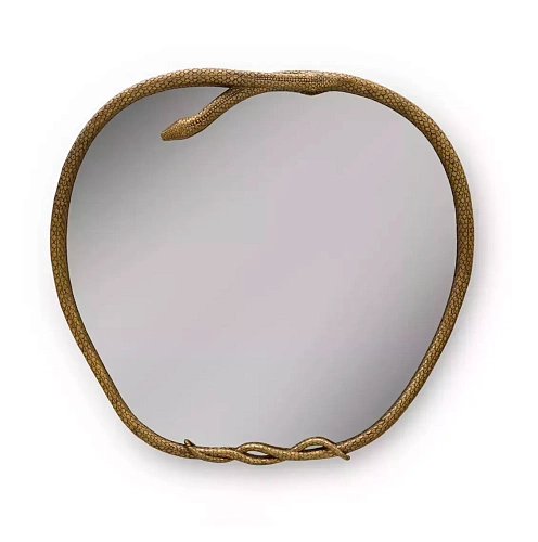 Serpentine Apple-Shaped Wall Mirror