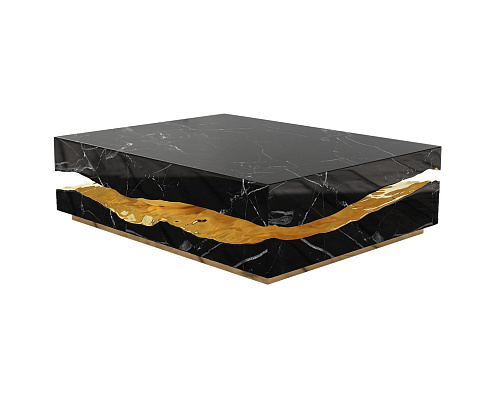 Boulder Nero Stone Modern Table