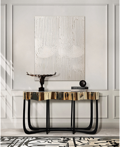 Serpentine Gold Designer Console