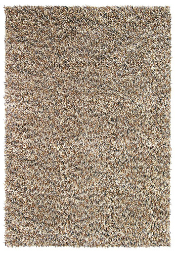 Felted Wool Beige / Brown Shag Area Rug Rocks 70501