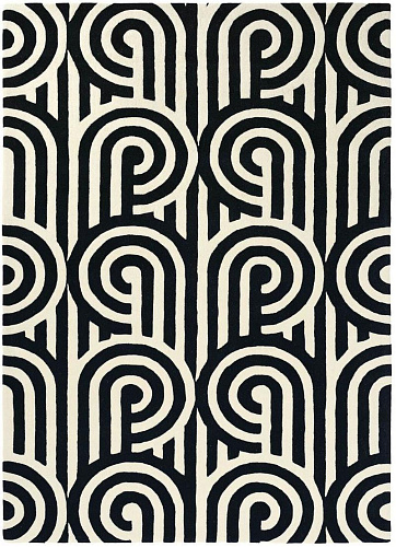 Turnabouts Black 39205 Rug