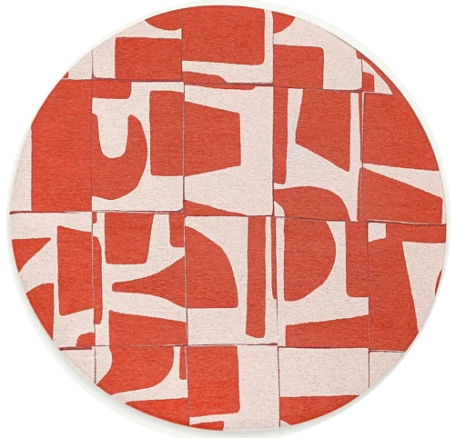 Rust 9364 Round Rug