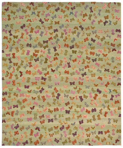 Little Butterfly Green Rug