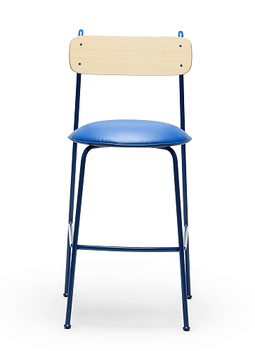 Lena Blue Ash Wood Bar Chair