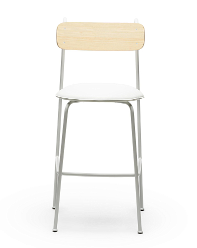 Lena White Ash Wood Bar Chair