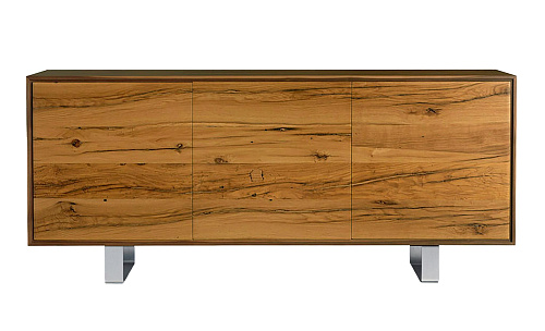 Materia Antique Oak 3-Doors Sideboard Handmade