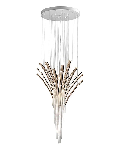 Bamboo-Style Cascade Chandelier