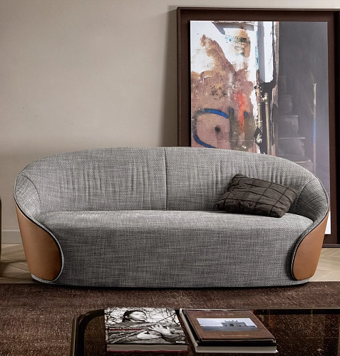 Mama Grey Curved Sofa
