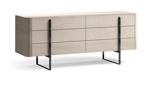 Glass-Top Chest of Drawers