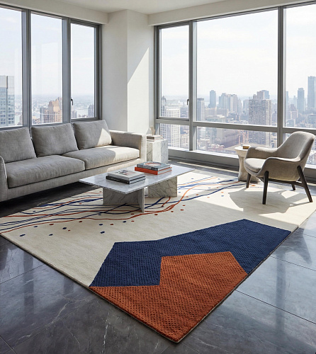 Linear Emblem Rug