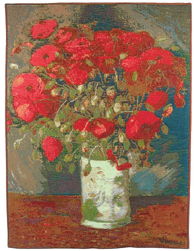Vase with Poppies by Van Gogh Tapestry