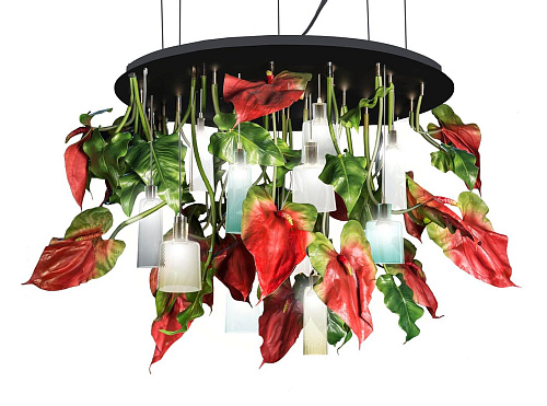 Red Anthurium Chandelier