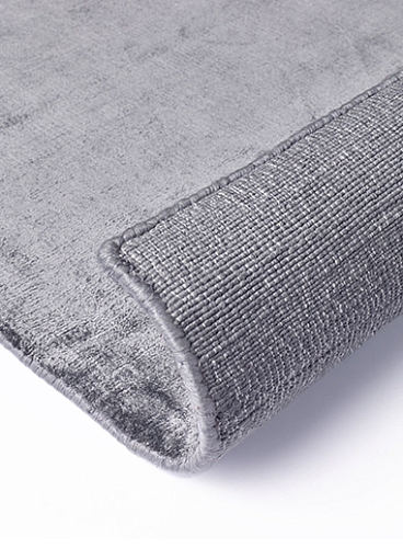 Plain Viscose Grey Rug