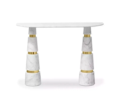 Avalanche Carrara Marble Console