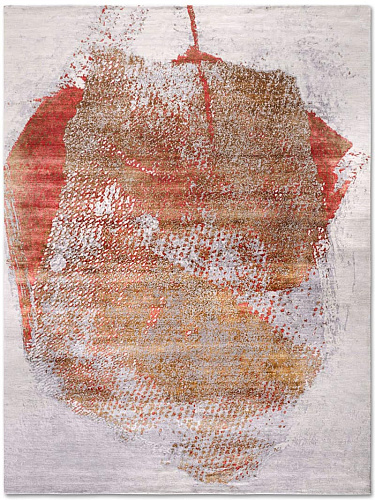 Gold Coral Hand-Knotted Rug