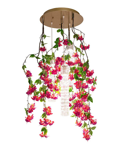 Pink Cascade Small Chandelier