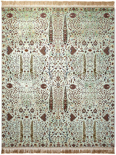 Pine Garden Green Luxury Rug