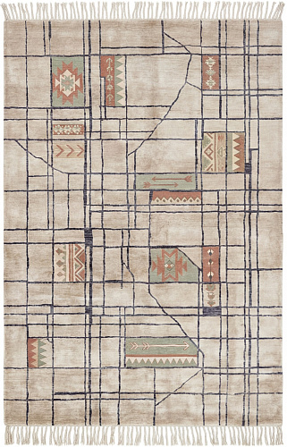 Linen Grid Warm Rug