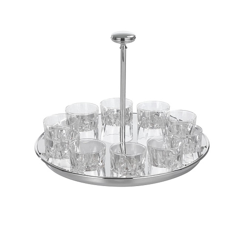 Set of 10 Glasses with Tray