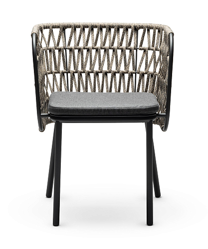 Jujube Black Beige Outdoor Chair