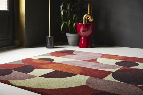 Decor Cosmo Red Pale Green 95203 Rug