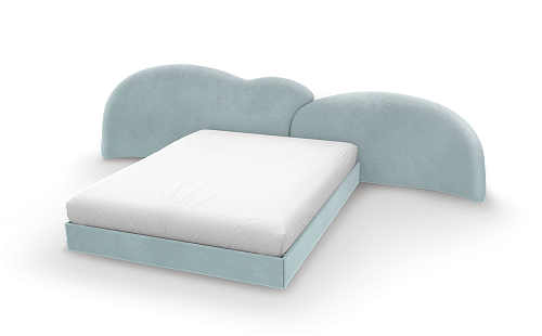 Fluffy Sky 2 Blue Children's Bed