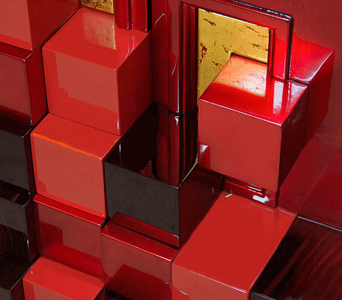 Trafalgar Red Designer Storage Cabinet