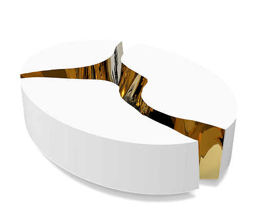 Fissure Oval Coffee Table
