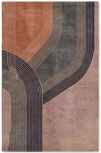 Vertical Currents Dark Rug