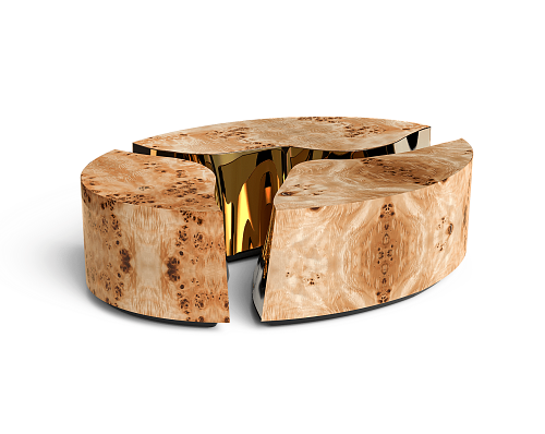Fissure Oval Poplar Coffee Table