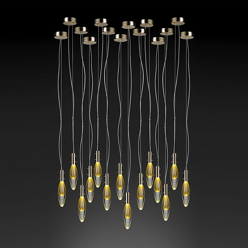 Venetian Glass Drops 14-Light Pendant