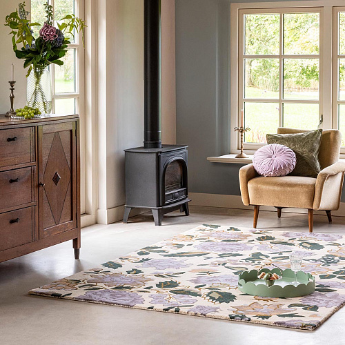 Wendling Floral Heather Pu Rug