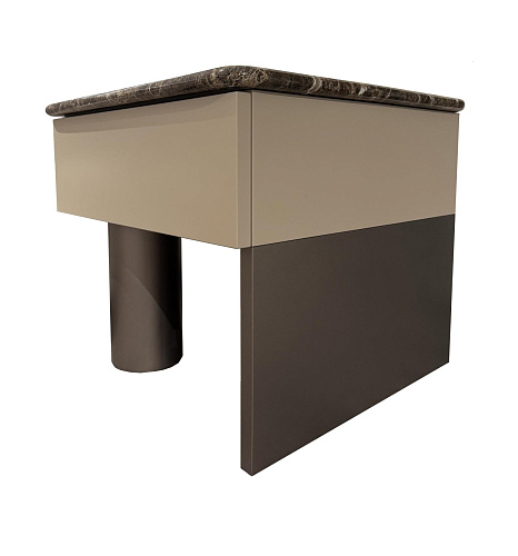 Bon Ton Bedside Table with Marble Top
