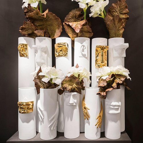 David Mouth Gold Finish Vase