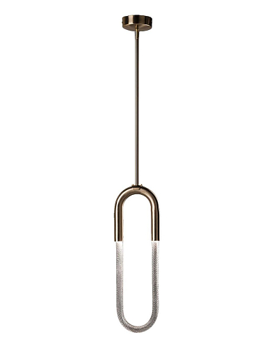 Oval Pendant with Clear Venetian Glass