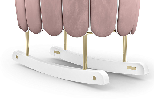 Lotus Pink Rocking Crib