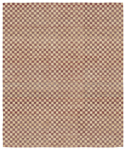 Mauro Checkerboard Dark Red Rug