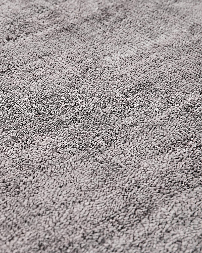 Round Silver Bamboo Silk Rug