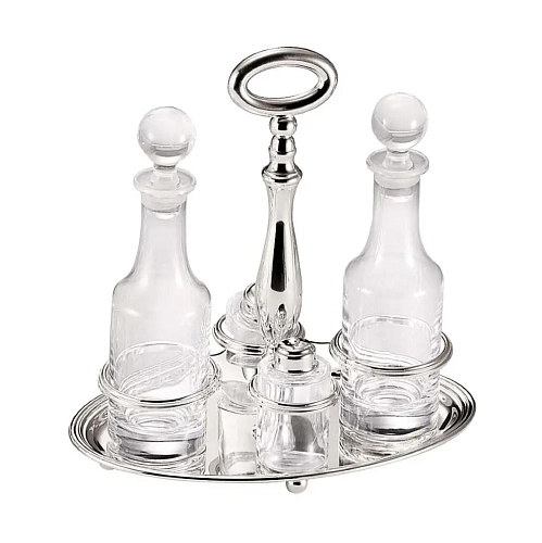 Silver Oval Oil Cruet