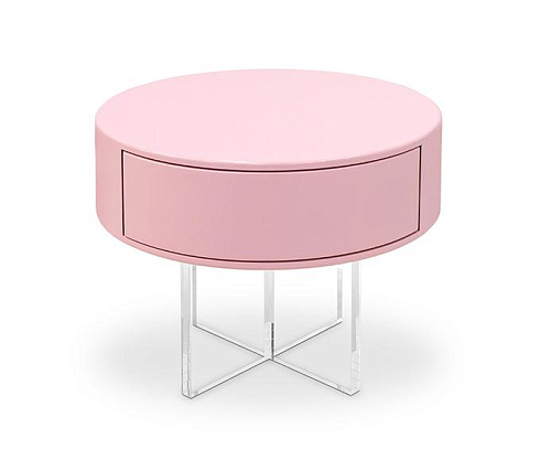Nimbus Pink Bedside Table
