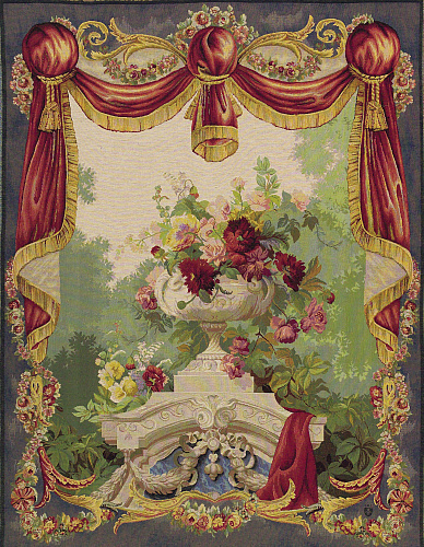 Flowered Drapery Tapestry