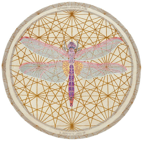 Trithemis Ardentis Agri Round Designer Handwoven Rug