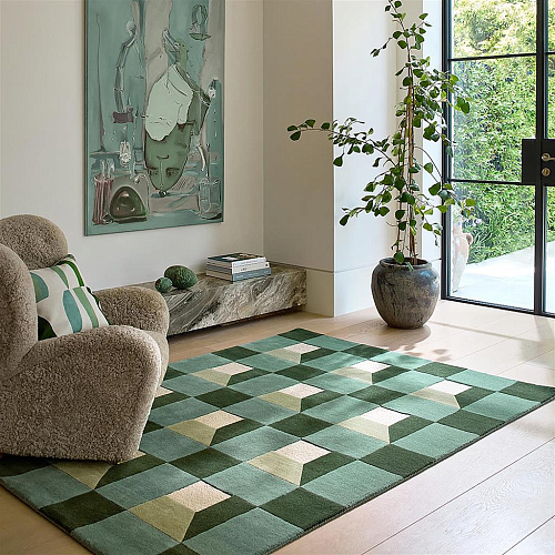 Blocks Fern Rug