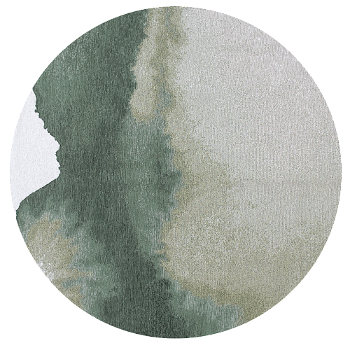Palm Green 9331 Round Rug