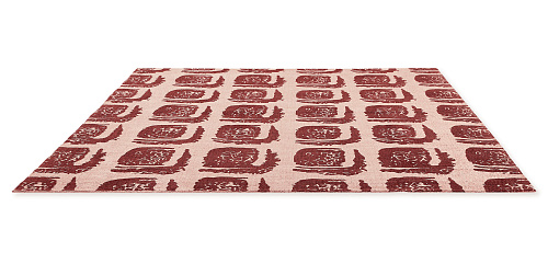 Woodblock Red Rug