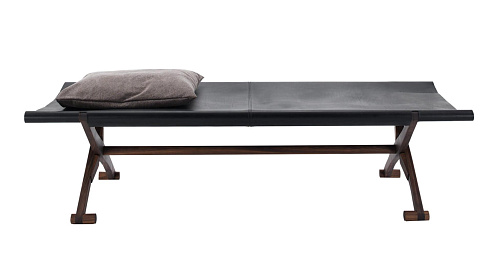 Branda Frosted Leather Bench
