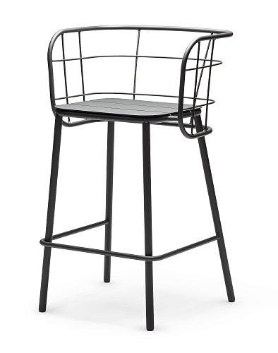 Jujube Anthracite Outdoor Bar Stool