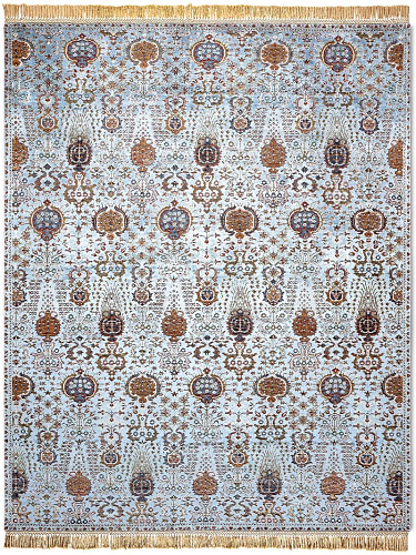 Isfahan Light Blue Handmade Luxury Rug